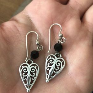 Brighton 1 inch heart dangling earrings